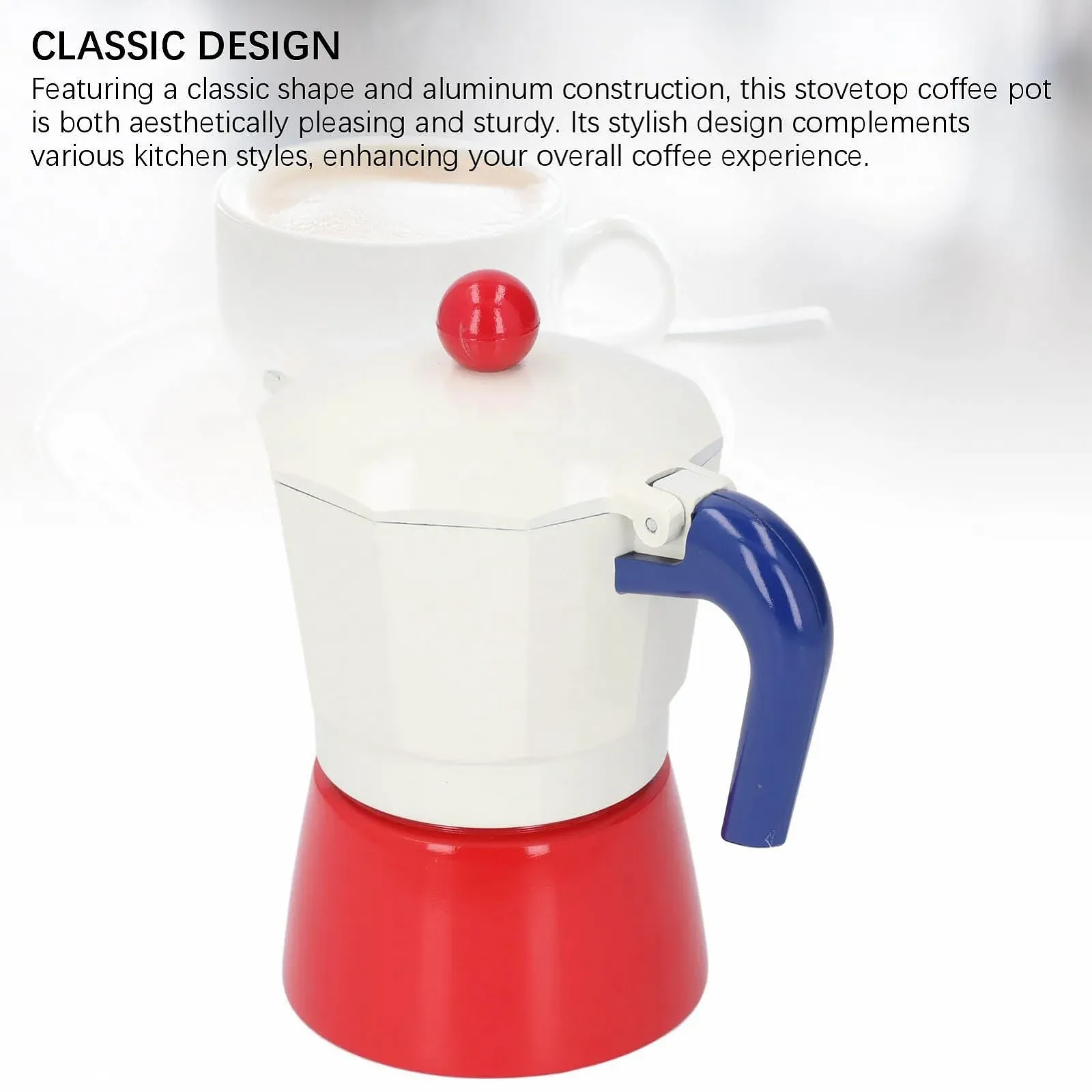 Кавник 3 Чашки 150 мл Алюмінієва Кавоварка для Дому та Відпочинку на Природі, фото №5