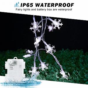 Гирлянда Cshare LED Fairy Lights Снежинка 6 м 40 LED Холодный Белый synthetic.ua - Фото 1
