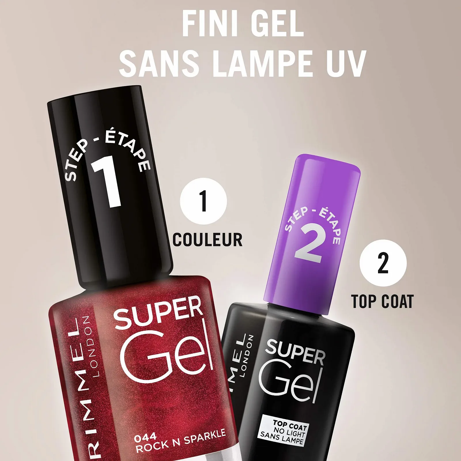 Гель-лак Rimmel London Super Gel Kate															's 15th Anniversary Collection 44 Rock N Sparkle 12 мл, фото №4