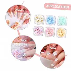 Аксессуары для ногтей MERRYHAPY 12 коробок, Подвеска для ногтей в виде подсолнуха, драгоценный камень, цветок, искусственная смола synthetic.ua - Фото 1