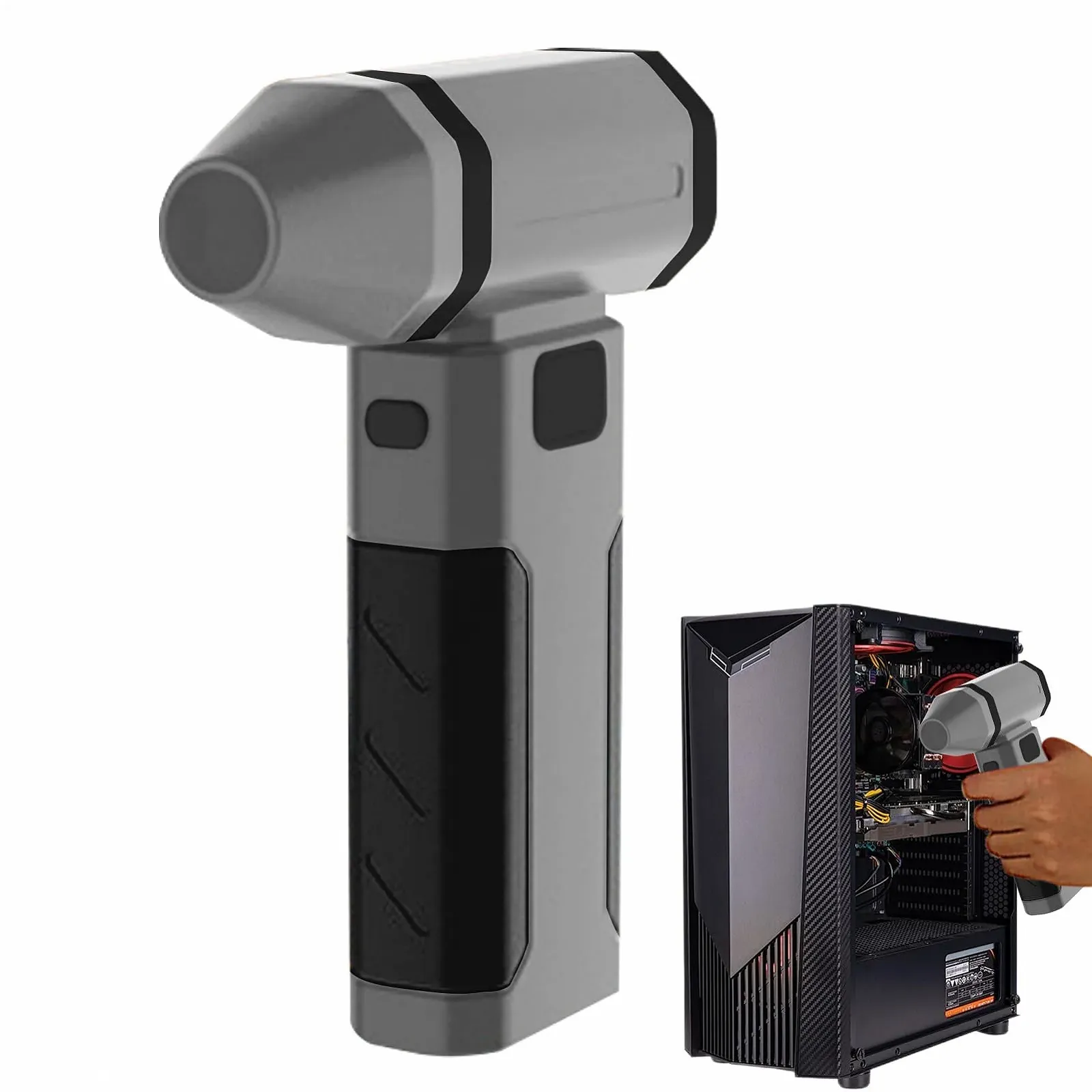 Аккумуляторная воздуходувка 5 скоростей 5.63 дюйма 6000 mAh Черная, фото №7 Аккумуляторная воздуходувка 5 скоростей 5.63 дюйма 6000 mAh Черная, фото №7