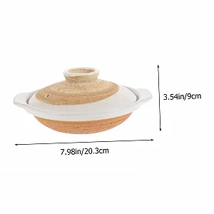 Каструля-кокор Sosoport мала японська керамічна термостійка з подвійною ручкою для рису та запіканок synthetic.ua - Фото 1