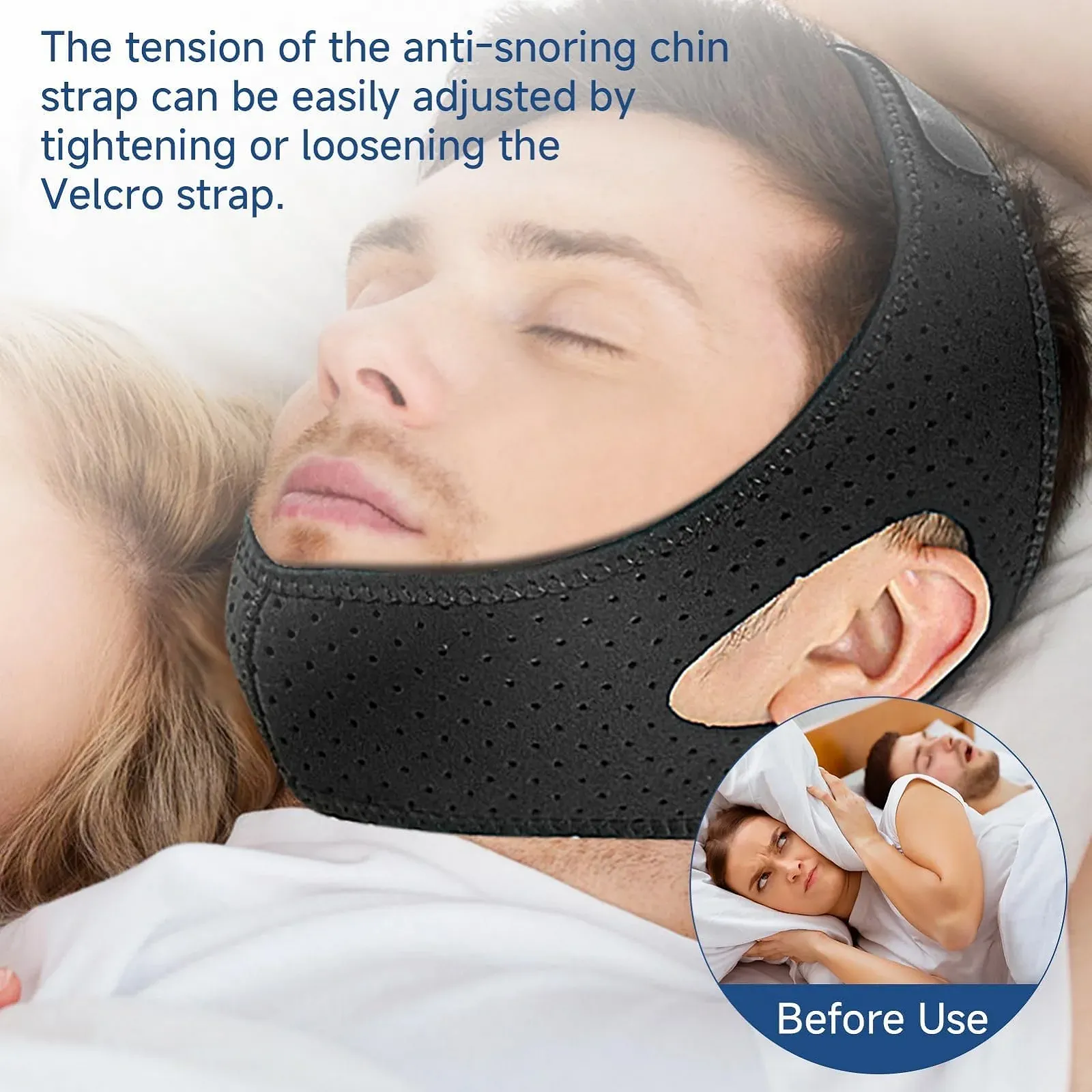 Ремінець на підборіддя проти хропіння Регульований, фото №4