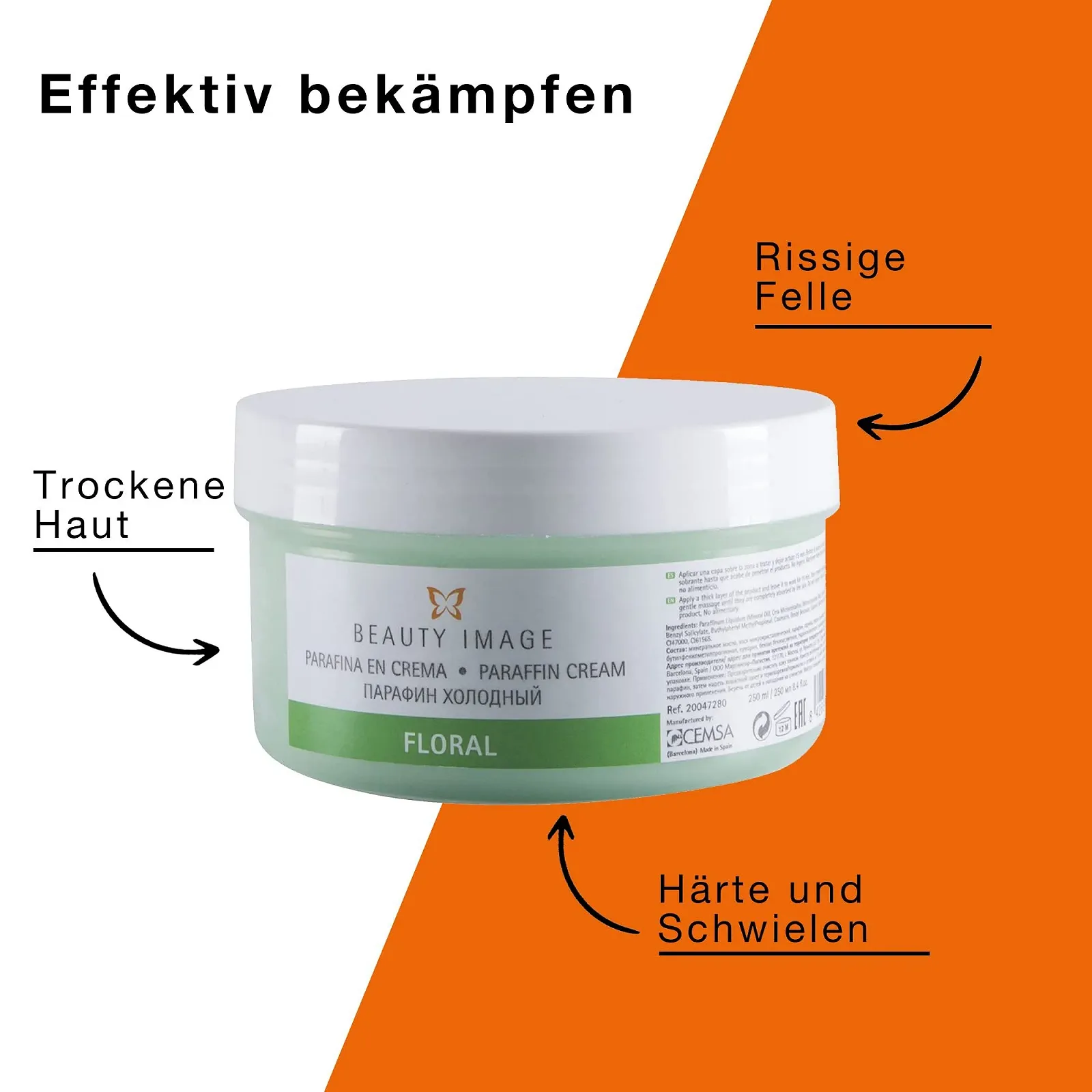 Крем Парафін для рук та ніг Beauty Image 250 мл Квітковий аромат, фото №4