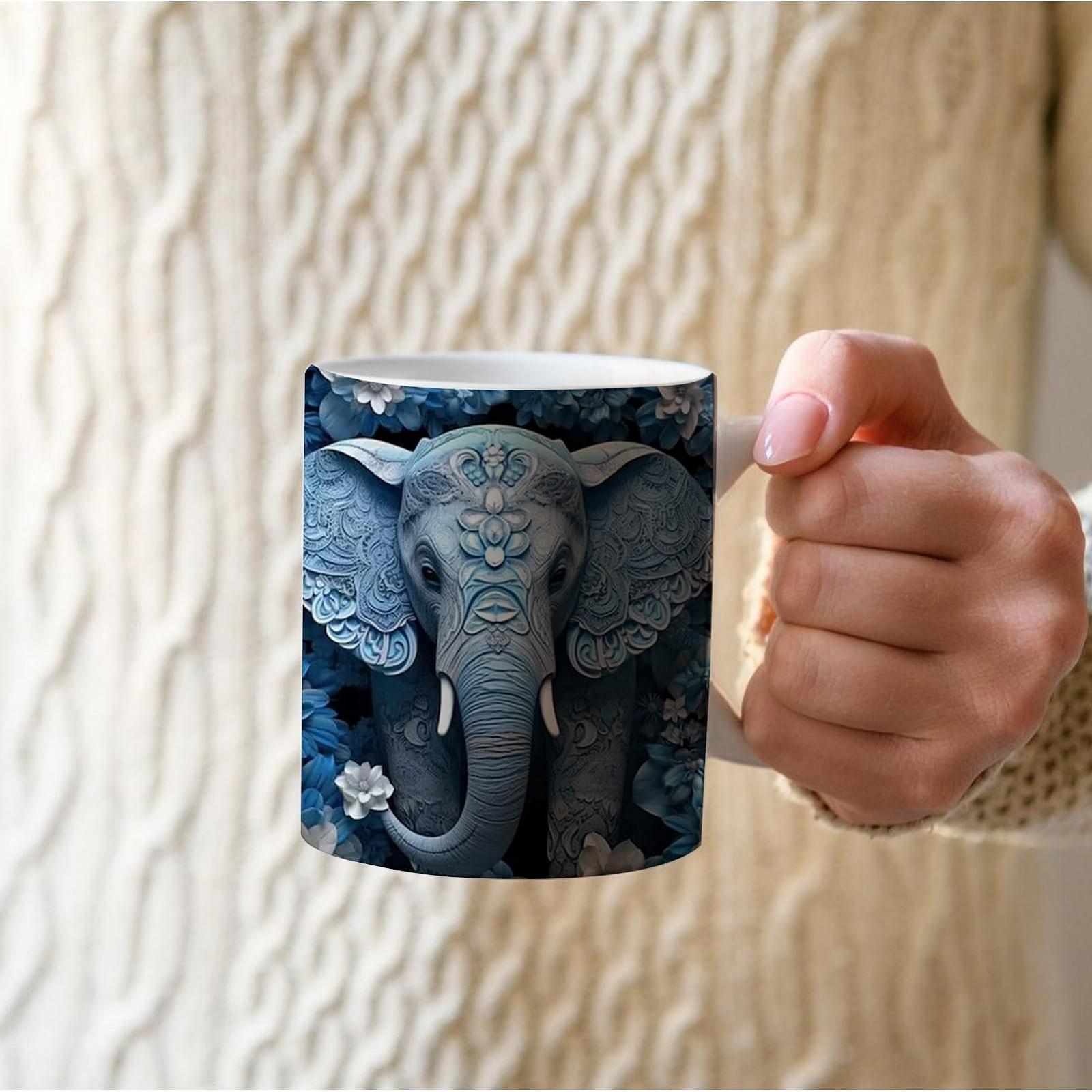 Чашка для чаю Luckxing Слон - 350 мл 3D Кухоль, фото №3