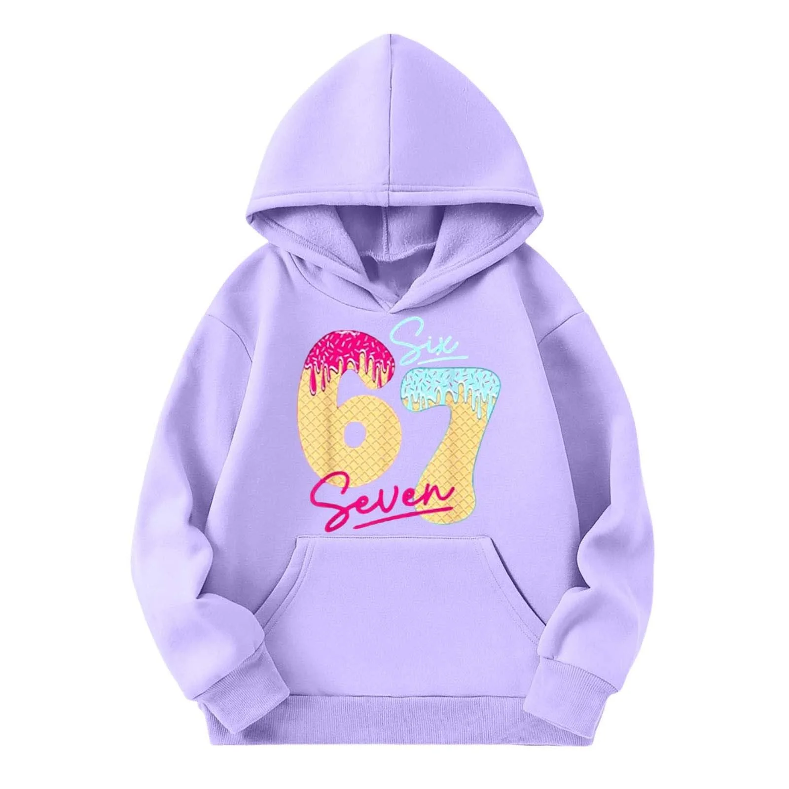 Худи для девочки Толстовка для мальчика Детская удобная толстовка с капюшоном Мягкий флис Теплый дышащий пуловер с повседневными модными рисунками Лонгслив Свитшот, фото №2