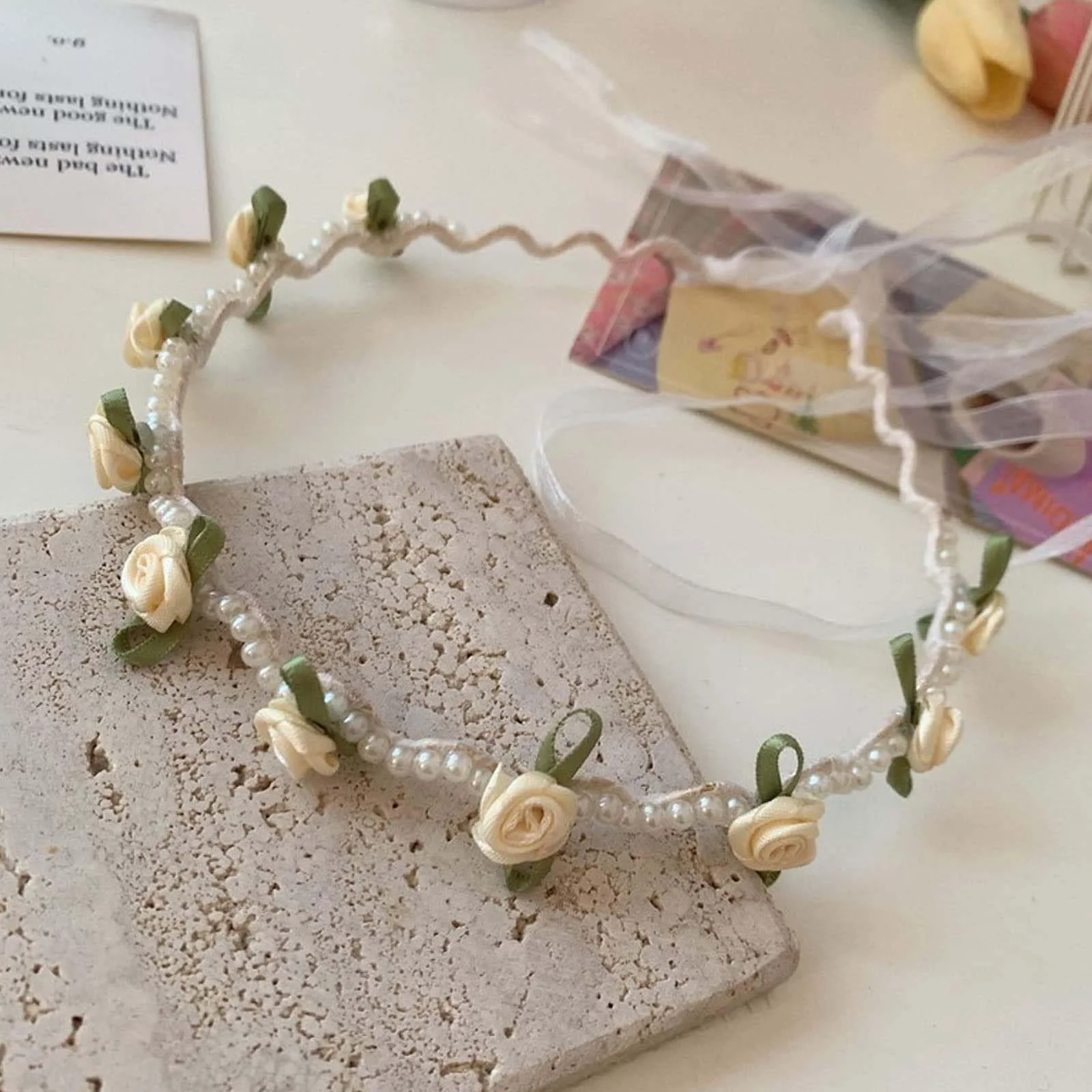 Набір з 2 обручів на голову з квітами, фото №7