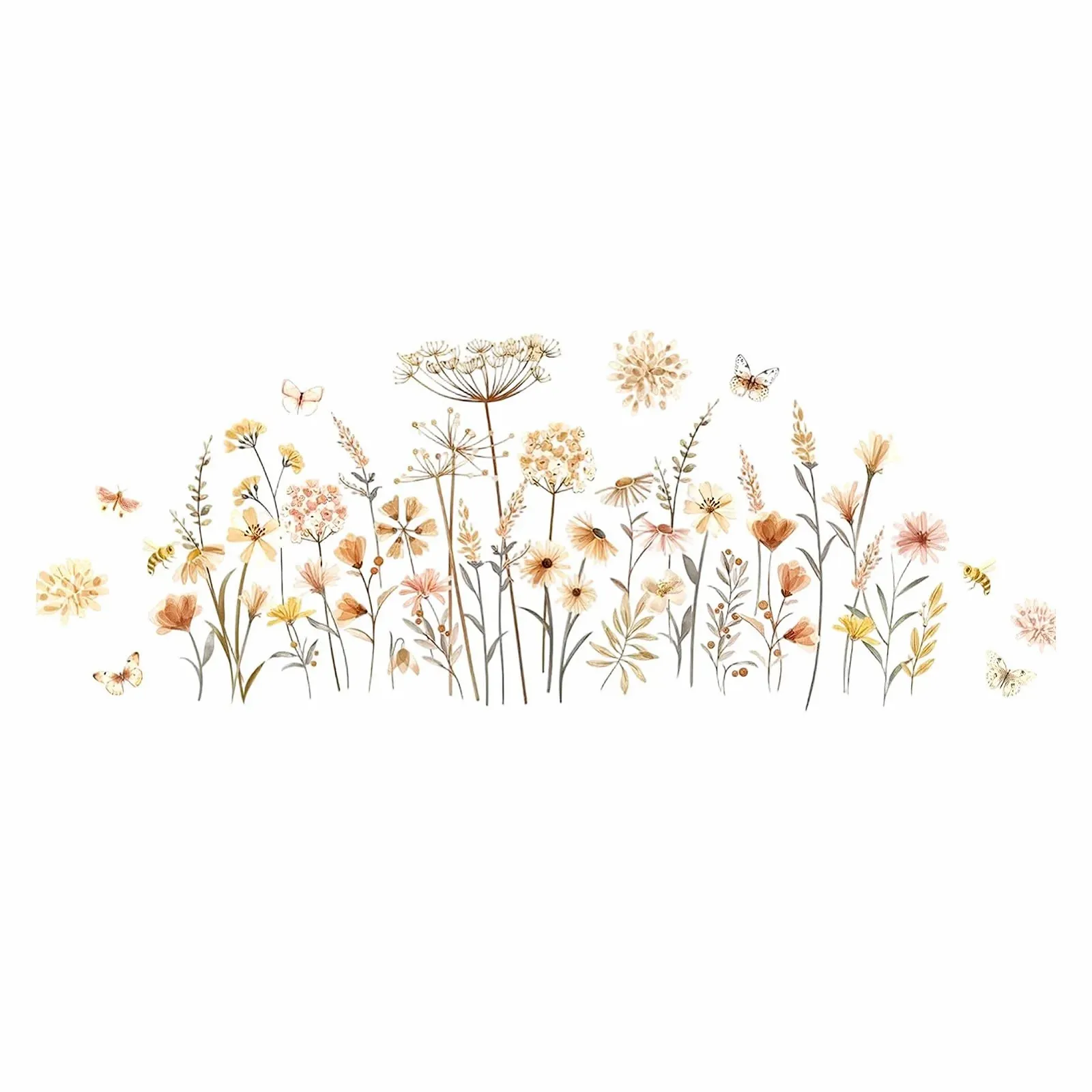 Наклейка на стіну tiyitok Квіти Кульбаби та Метелики Boho, фото №7 Наклейка на стіну tiyitok Квіти Кульбаби та Метелики Boho, фото №7