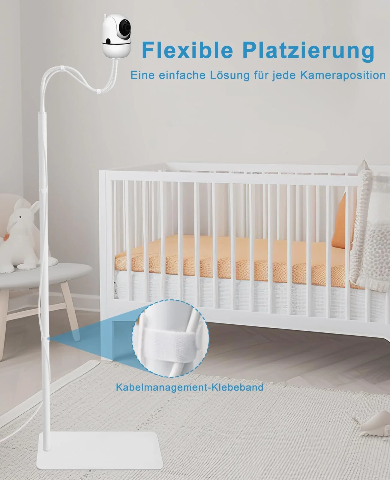 Тримач для відеоняні Infant Optics HelloBaby Babysense VTech Motorola 170 см 1/4 дюйма, фото №6 Тримач для відеоняні Infant Optics HelloBaby Babysense VTech Motorola 170 см 1/4 дюйма, фото №6