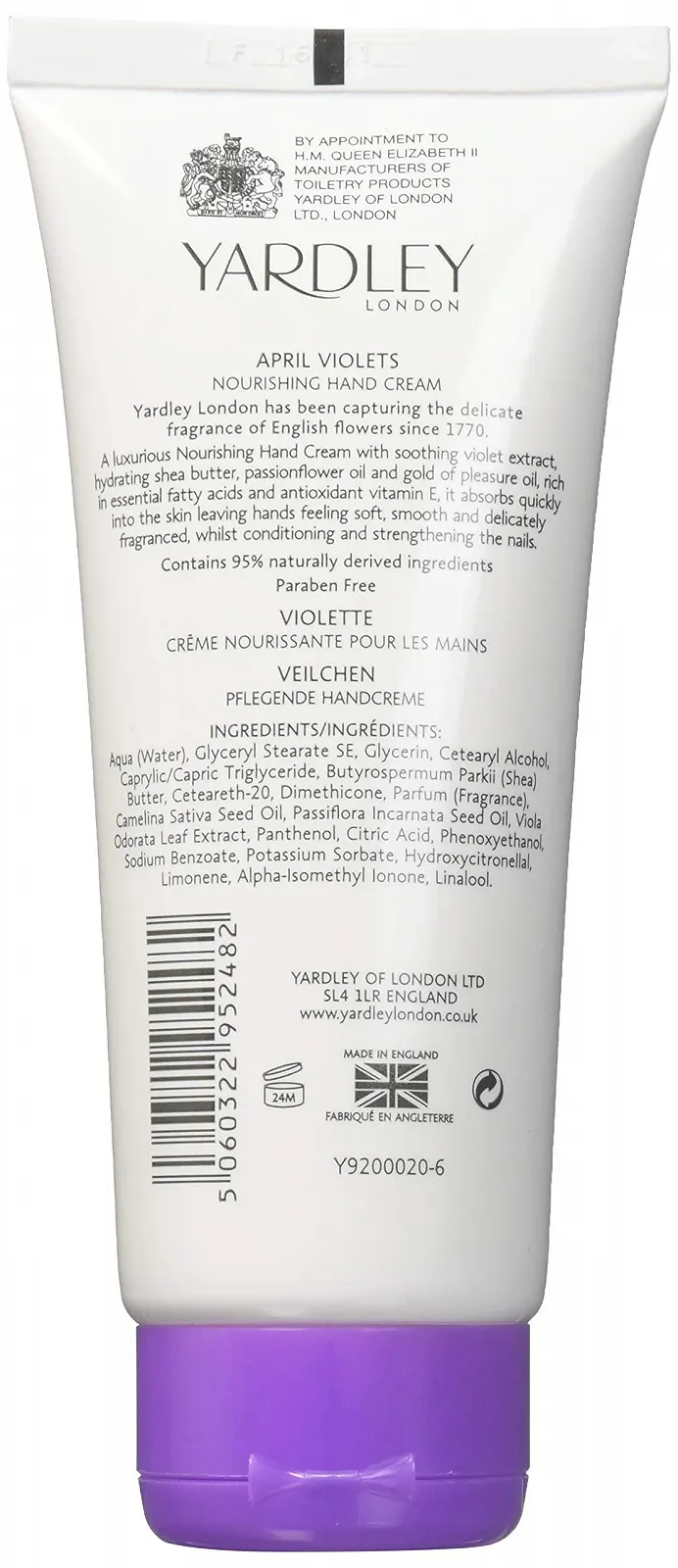 Крем для рук Yardley London April Violets Живильний 100 мл, фото №2 Крем для рук Yardley London April Violets Живильний 100 мл, фото №2