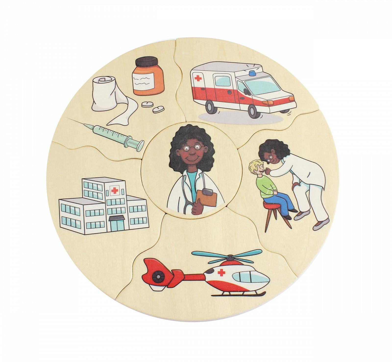 Пазл Beleduc Humanico Occupations 30 деталей в деревянной коробке от 4 лет, фото №6