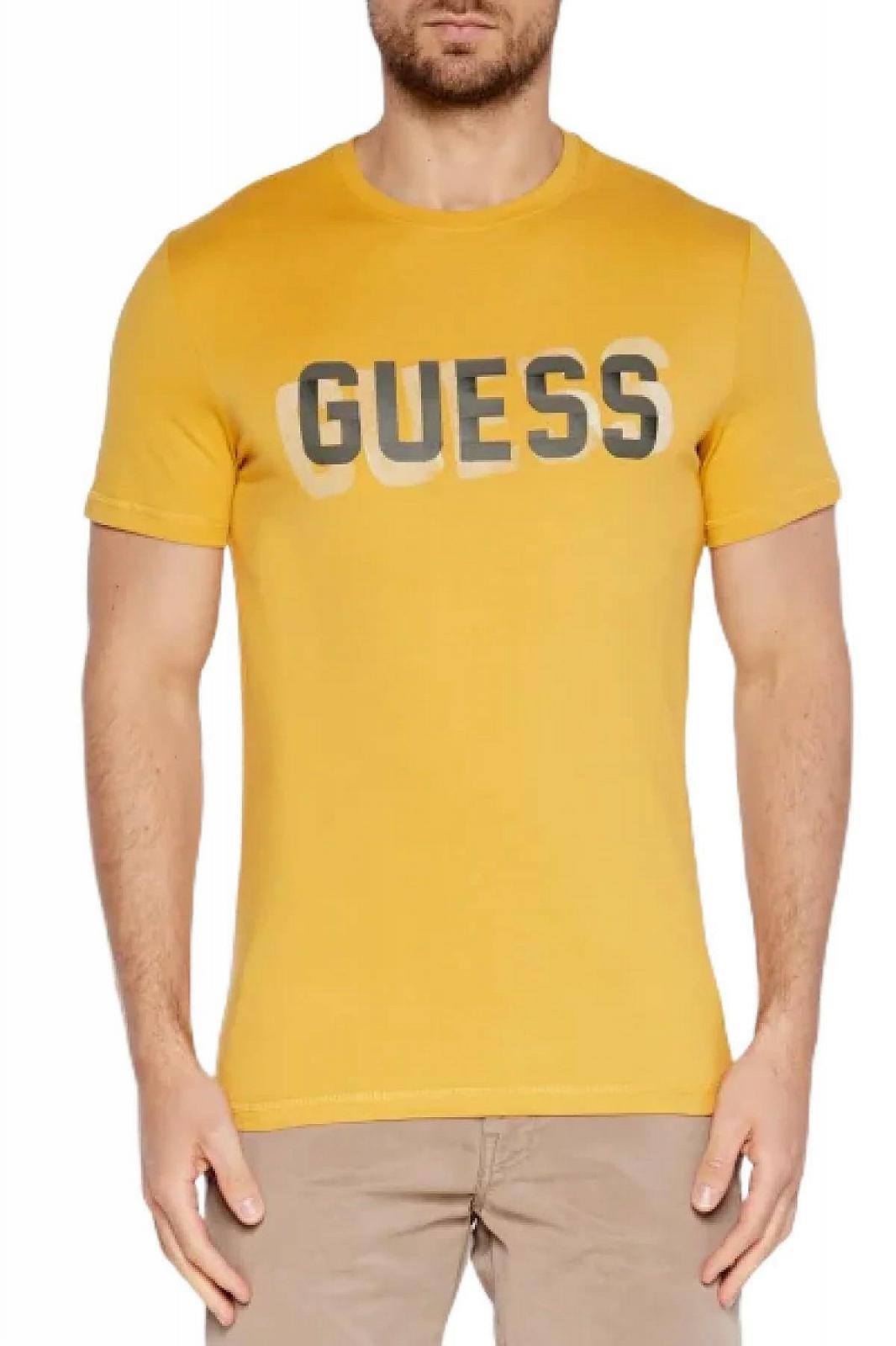 Мужская футболка GUESS - Guess Logo Tee - Желтый - L, фото №1 Мужская футболка GUESS - Guess Logo Tee - Желтый - L, фото №1