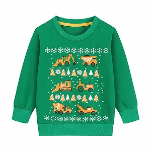 Світшот Little Hand Різдвяний для хлопчиків, Різдвяний пуловер-трактор для дітей - Фото 1