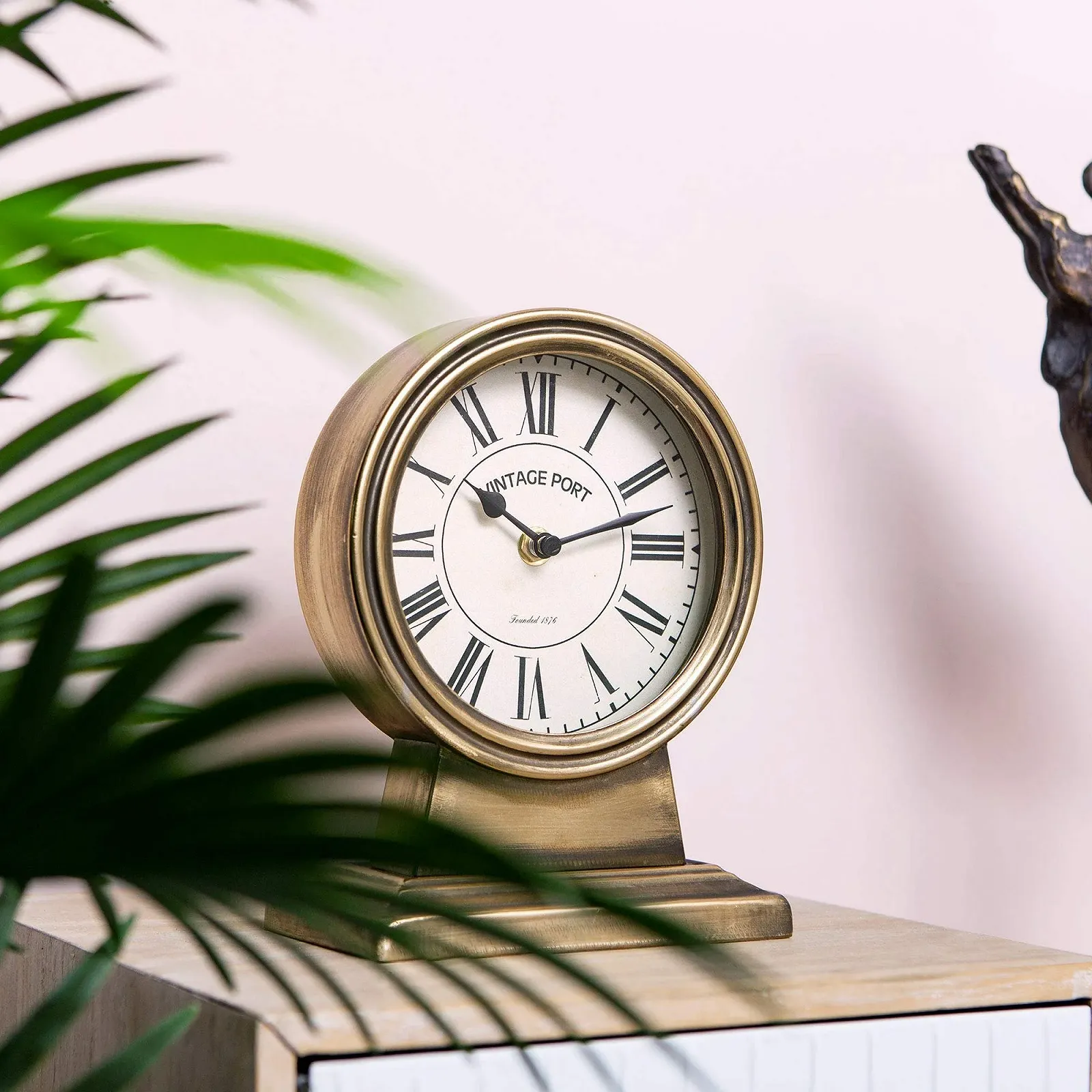 Часы настольные Nikky Home Винтажные Золотые, фото №3