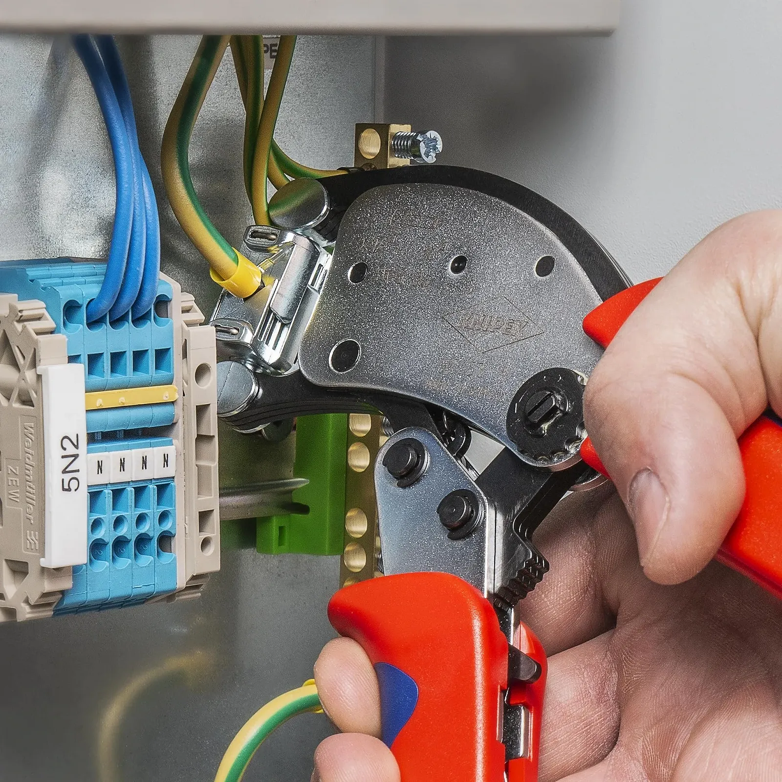 Клещи для обжима и стриппер Knipex Twistor16 97 53 18 & PreciStrip16 12 52 195 SB 200/195 мм, фото №4