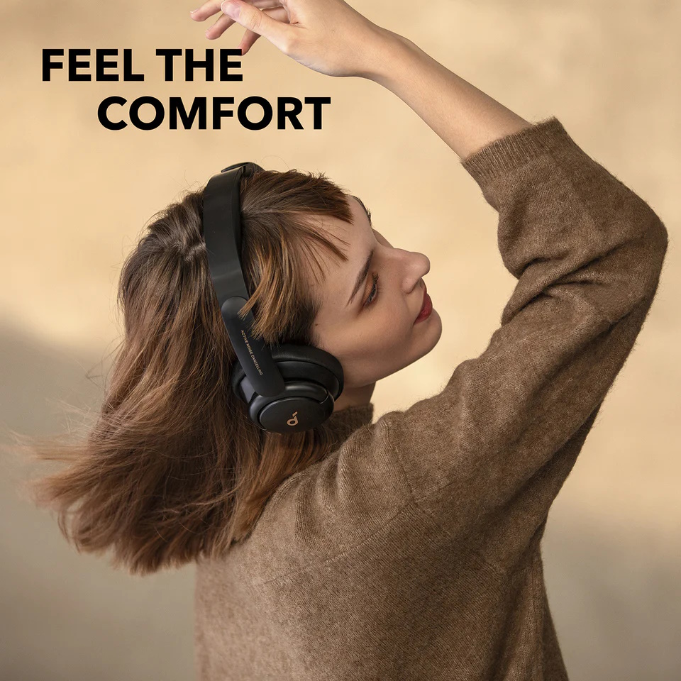 Наушники Anker SoundCore Life Q30 Black Hi-Res Audio ANC BT5 40H NFC, фото №5