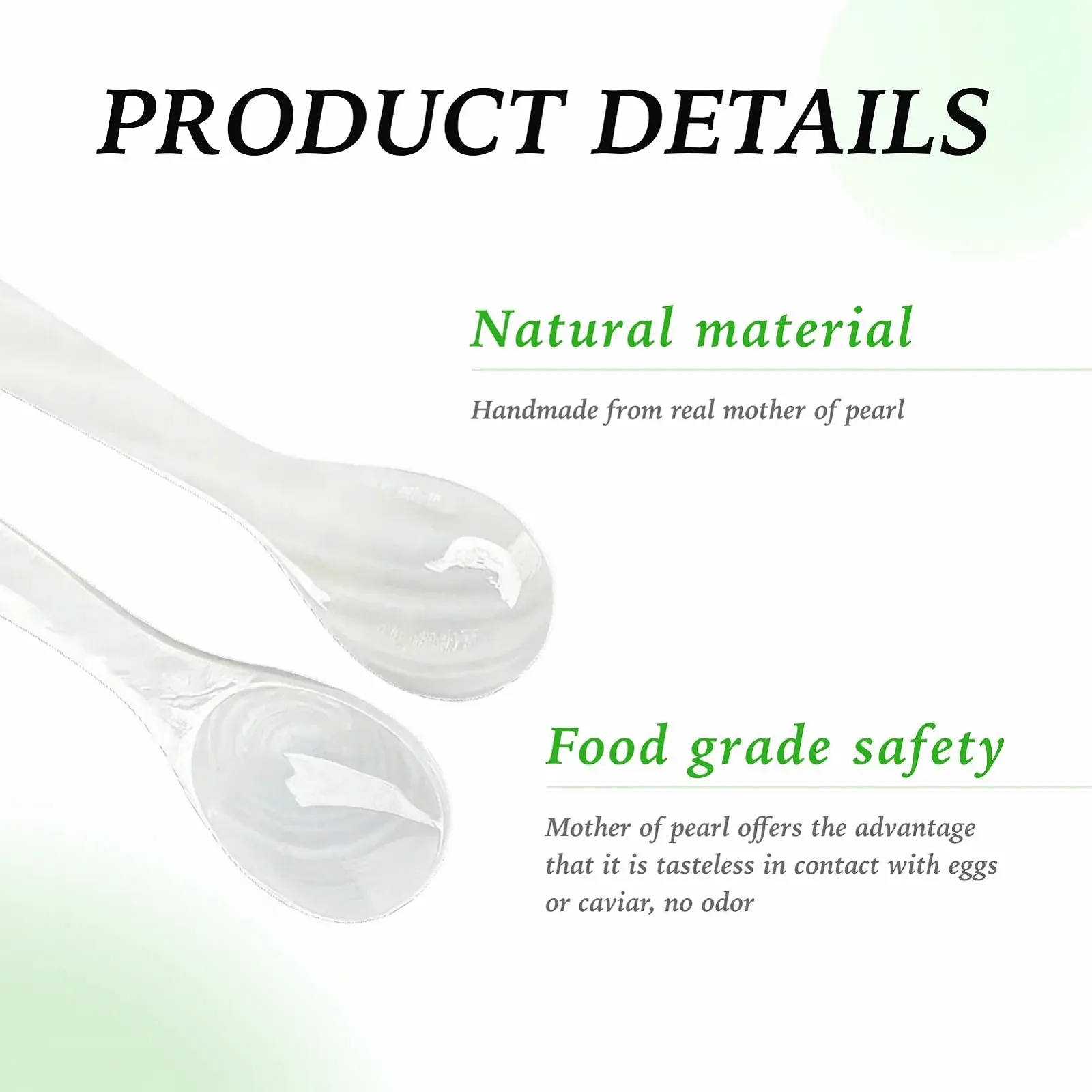 Ложка для ікри Перламутрова 2 шт Ложка Перламутрова ручної роботи, фото №3 Ложка для ікри Перламутрова 2 шт Ложка Перламутрова ручної роботи, фото №3