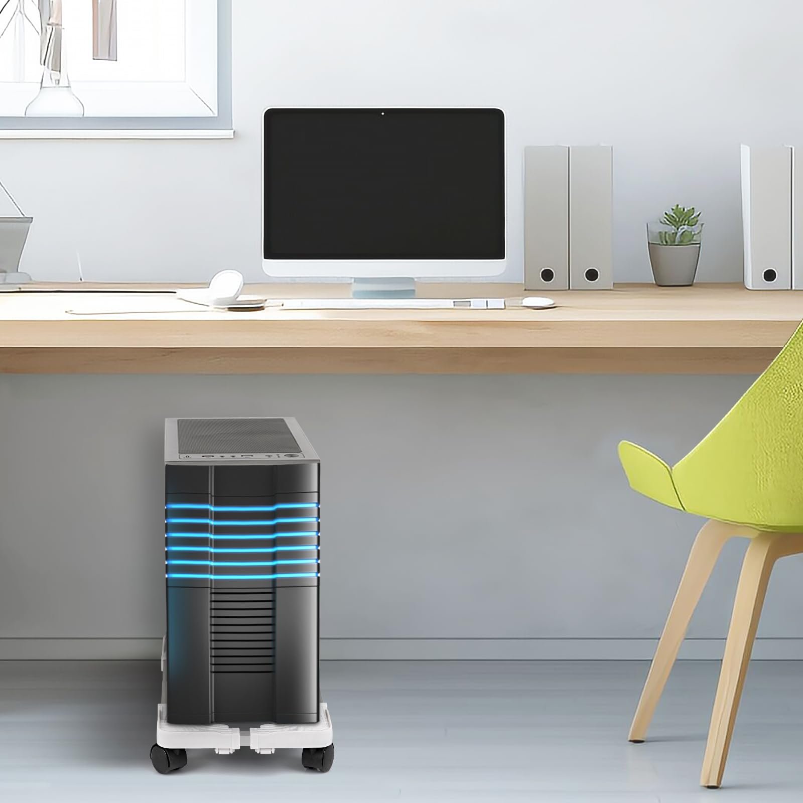 Мобильная Подставка для ПК Liitrton Регулируемая с 4 роликами Белая, фото №6