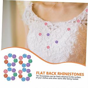 Стразы Operitacx Плоские для рукоделия 100 шт. Декоративные подвески для одежды synthetic.ua - Фото 1