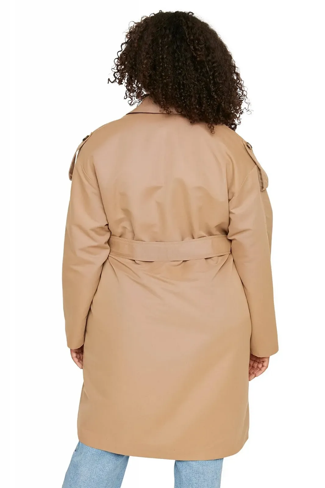 Тренч TRENDYOL Жіночий Двобортний Однотонний, фото №5