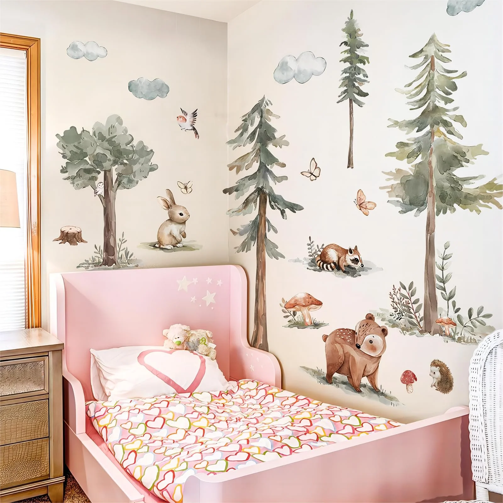 Наклейка на стіну TACHIO Tree Large Pine Forest Animals Bear 4 шт., фото №2 Наклейка на стіну TACHIO Tree Large Pine Forest Animals Bear 4 шт., фото №2