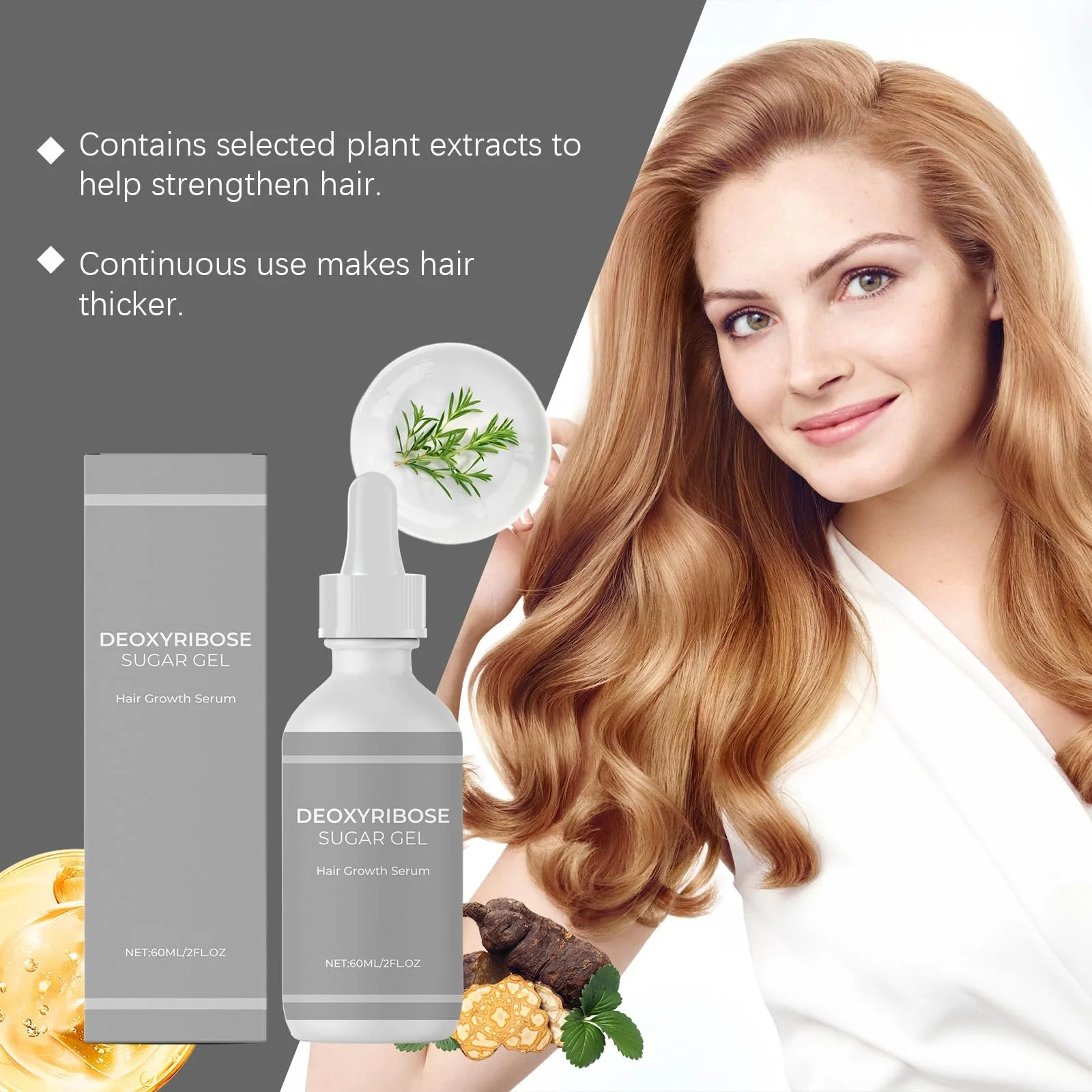 Сыворотка для роста волос Sugar, Гель для роста волос, Гель для утолщения волос, Гель для утолщения волос для мужчин и женщин, фото №5