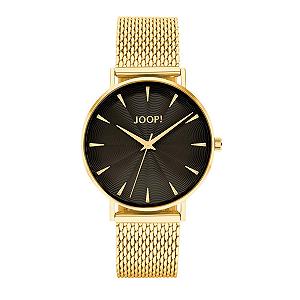 Женские кварцевые аналоговые часы Joop! 2036590 с ремешком из нержавеющей стали, золотые, водонепроницаемость 5 бар, поставляются в подарочной коробке для часов, браслет - Фото 1