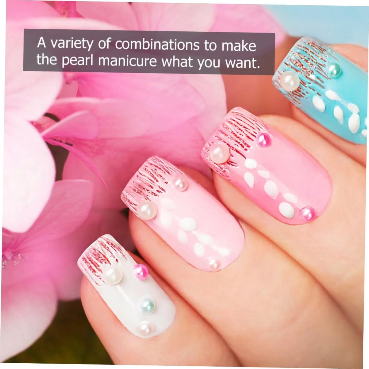 Бусины для маникюра Стальные бусины для ногтей Украшения для ногтей DIY Аксессуары для маникюра Бусины для начинающих и экспертов по нейл-арту, фото №8