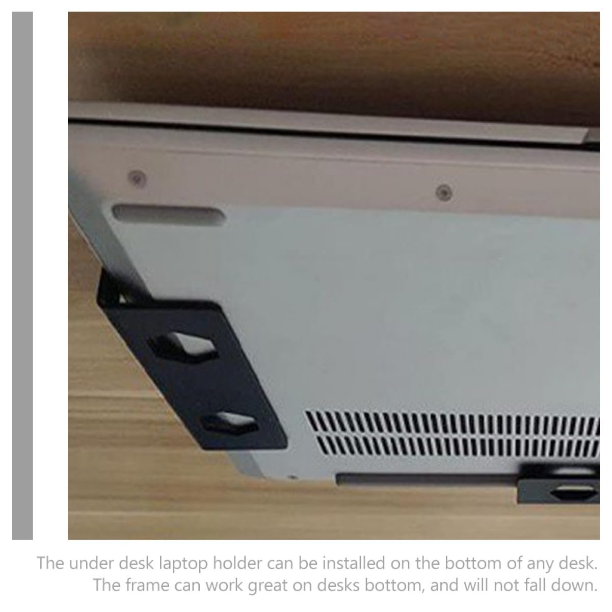 Подстольный держатель для ноутбука и планшета, регулируемый угол, стабильный, без инструментов, компактный дизайн для рабочего кабинета, фото №7 Подстольный держатель для ноутбука и планшета, регулируемый угол, стабильный, без инструментов, компактный дизайн для рабочего кабинета, фото №7