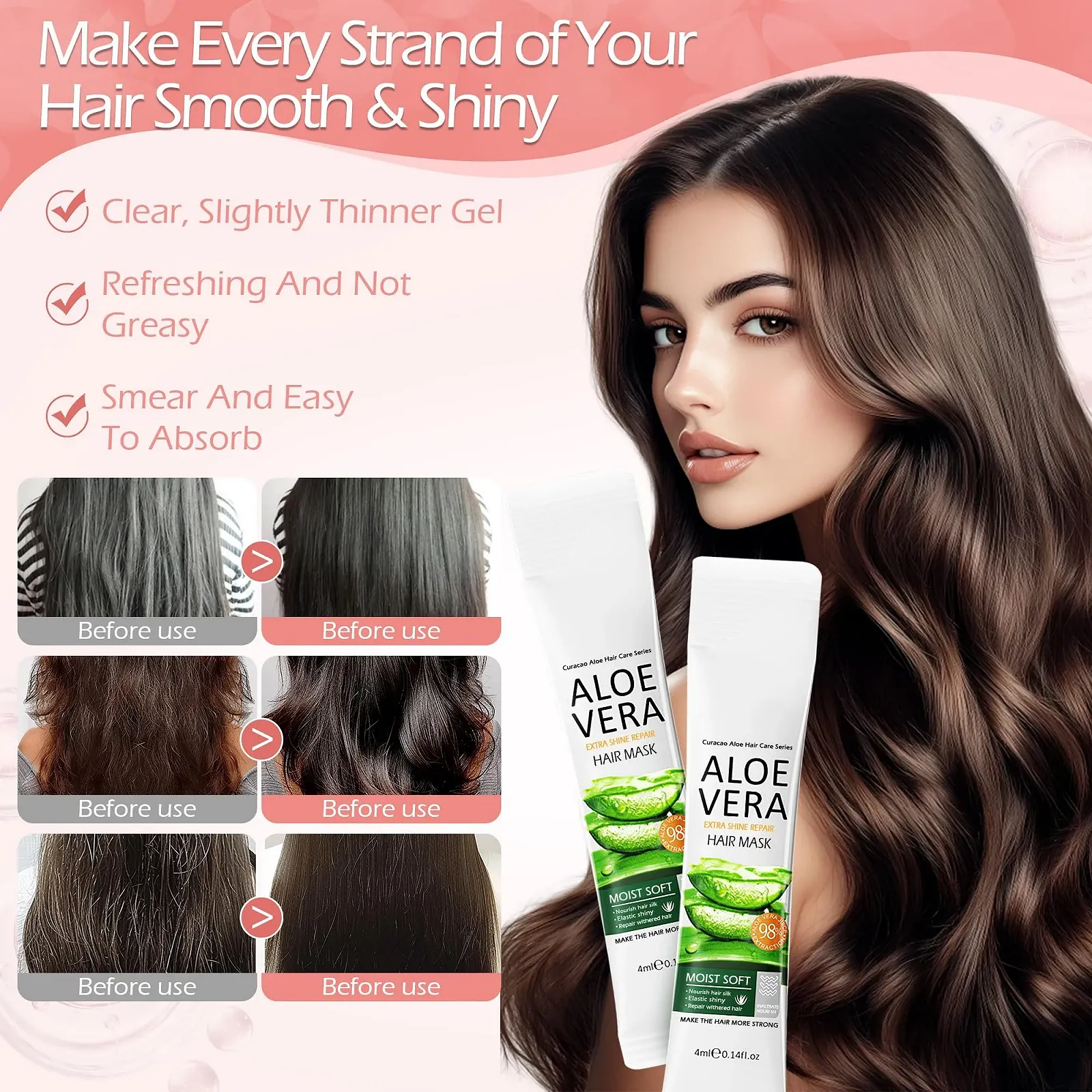 Набор кремов для рук Мини-крем для рук Крем для ног для сухой кожи рук и маска для волос с алоэ вера с сетчатыми карманами, открытка благодарности для подарка, День матери, День рождения, Рождественский подарочный набор для женщин, фото №4