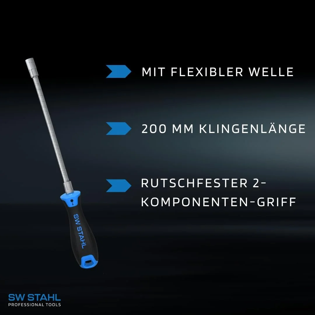 Викрутка SW Stahl 7 мм Hexagon Flexible Shaft 200 мм, фото №2