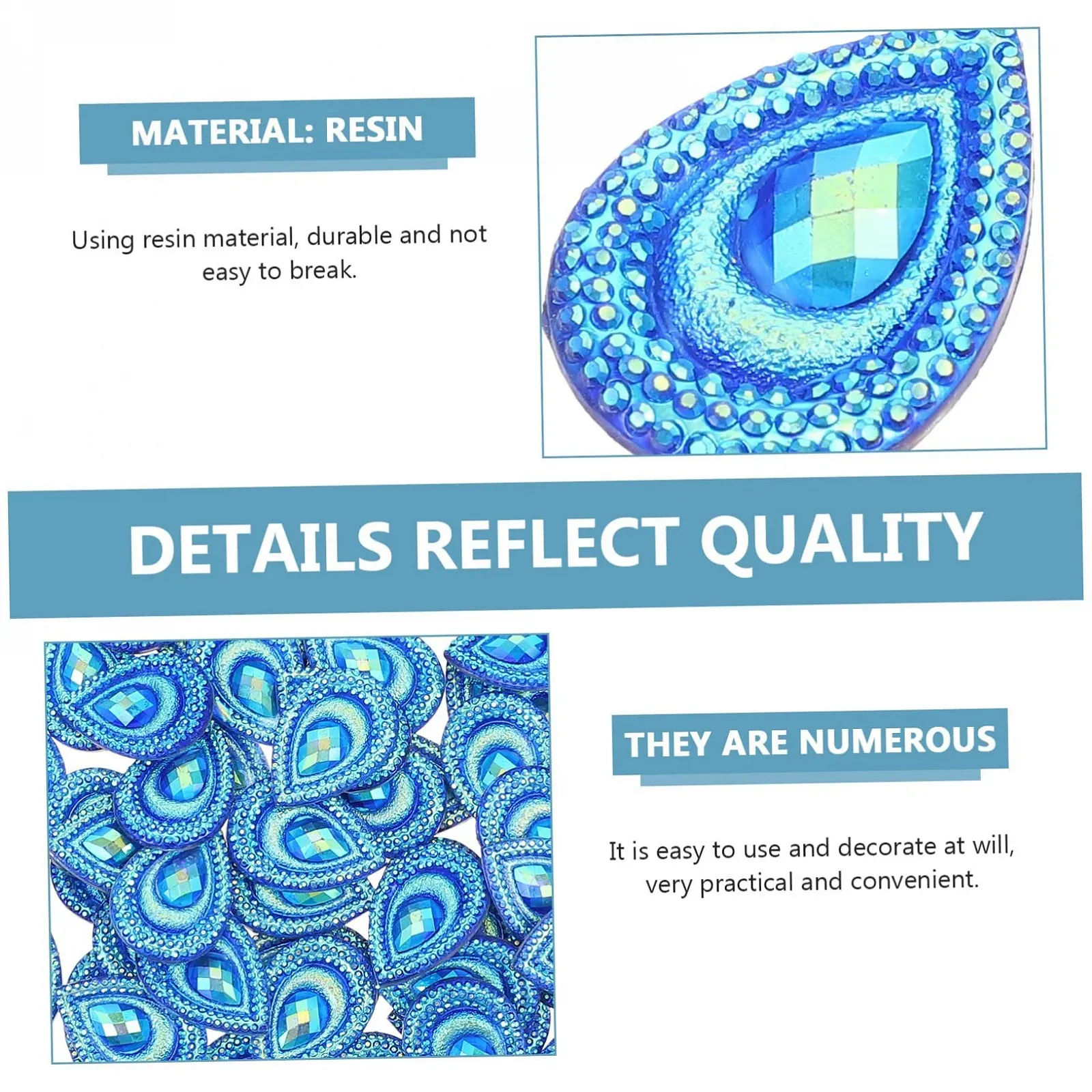 Стразы Капля воды VILLCASE Форма павлина Для одежды, обуви, свадеб, поделок, фото №3