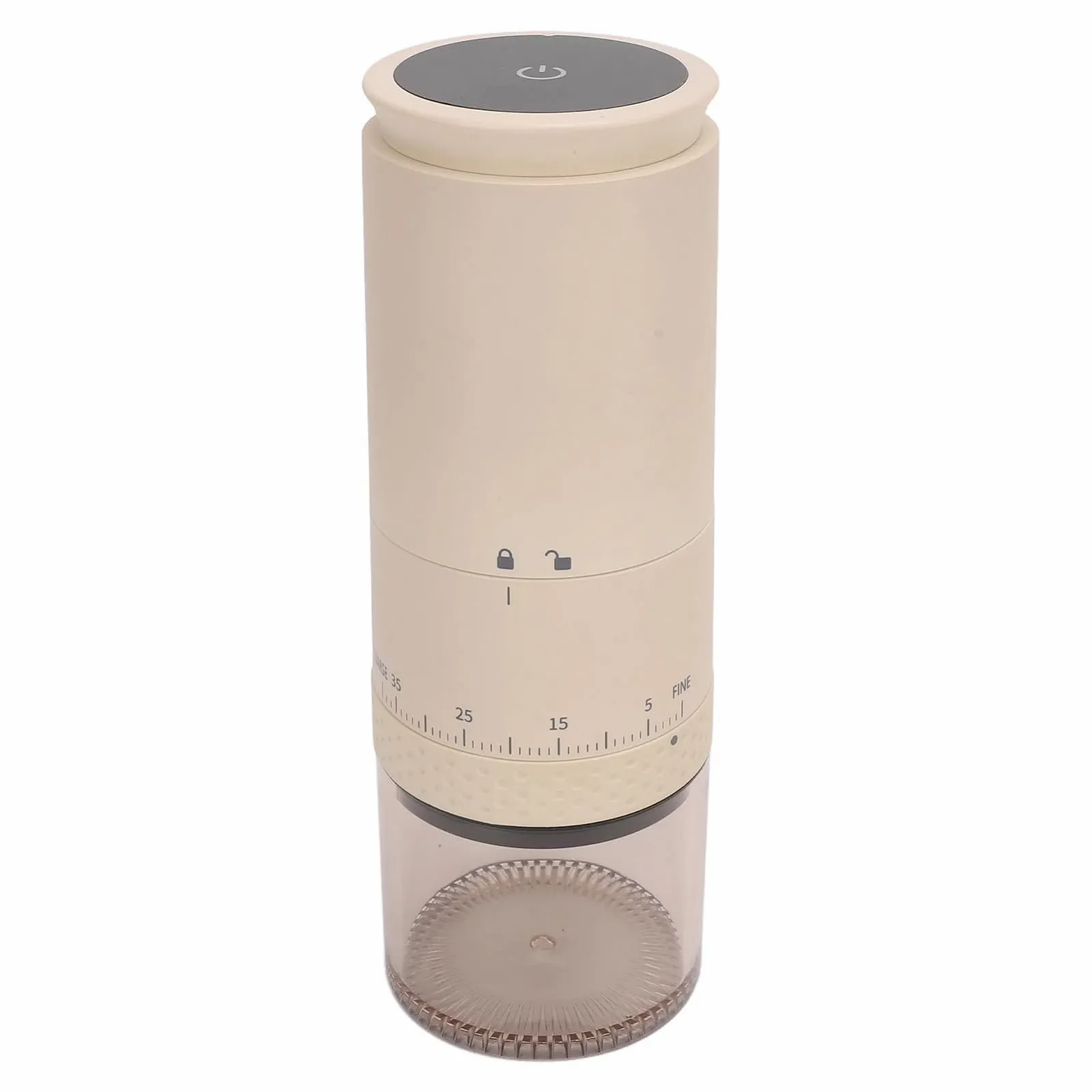 Электрическая кофемолка портативная с 38 регулируемыми настройками Beige, фото №1 Электрическая кофемолка портативная с 38 регулируемыми настройками Beige, фото №1