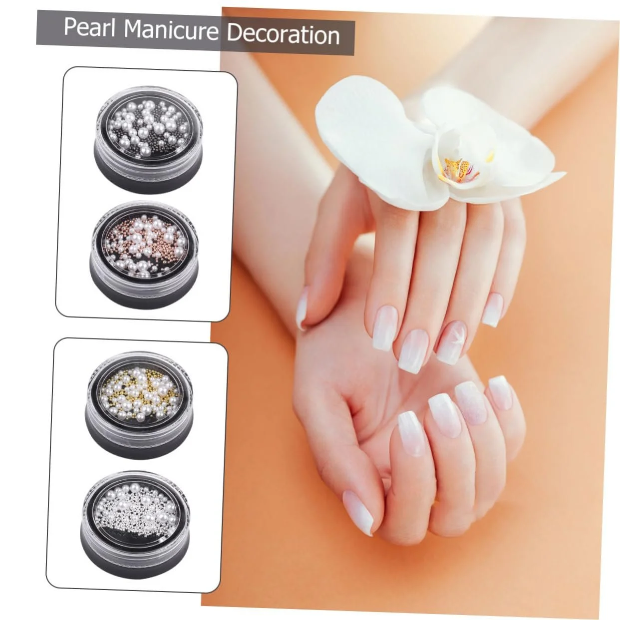 Набір перлин для дизайну нігтів Healeved, імітація сталевих перлин для жінок та дівчат, фото №9