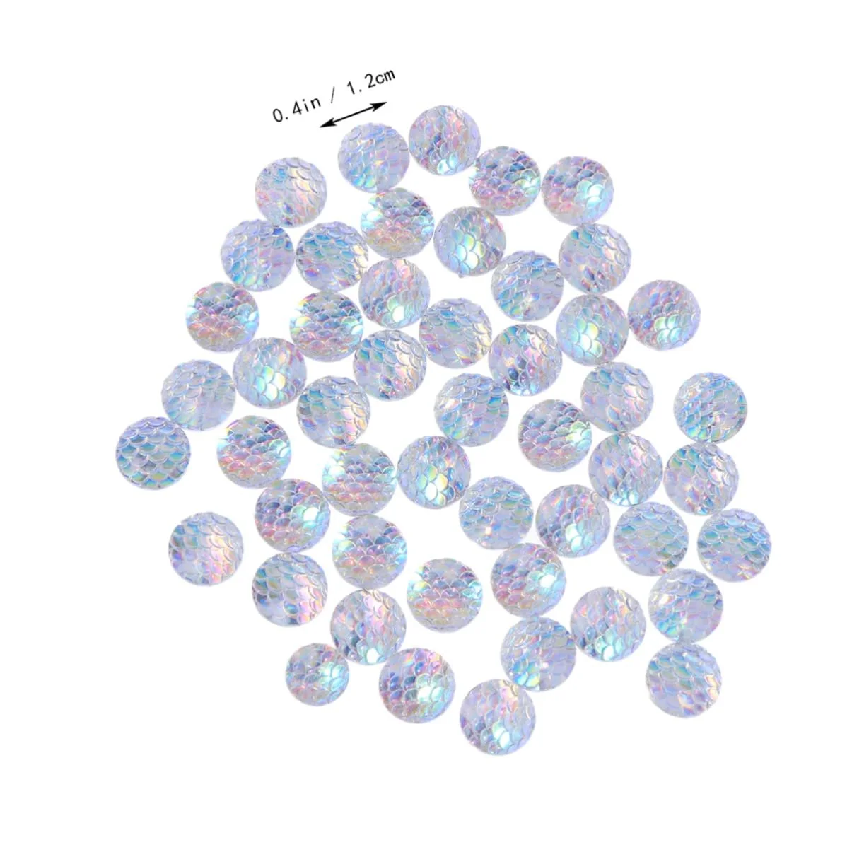 Стразы Стеклянные COHEALI Круглые Плоские 50 шт., фото №7