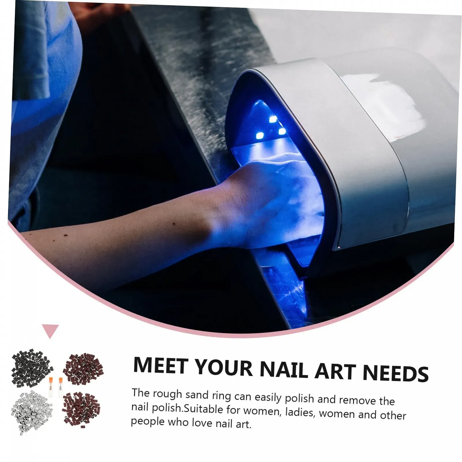 Набор шлифовальных лент для маникюра PACKOVE для электрических пилок для ногтей, фото №9