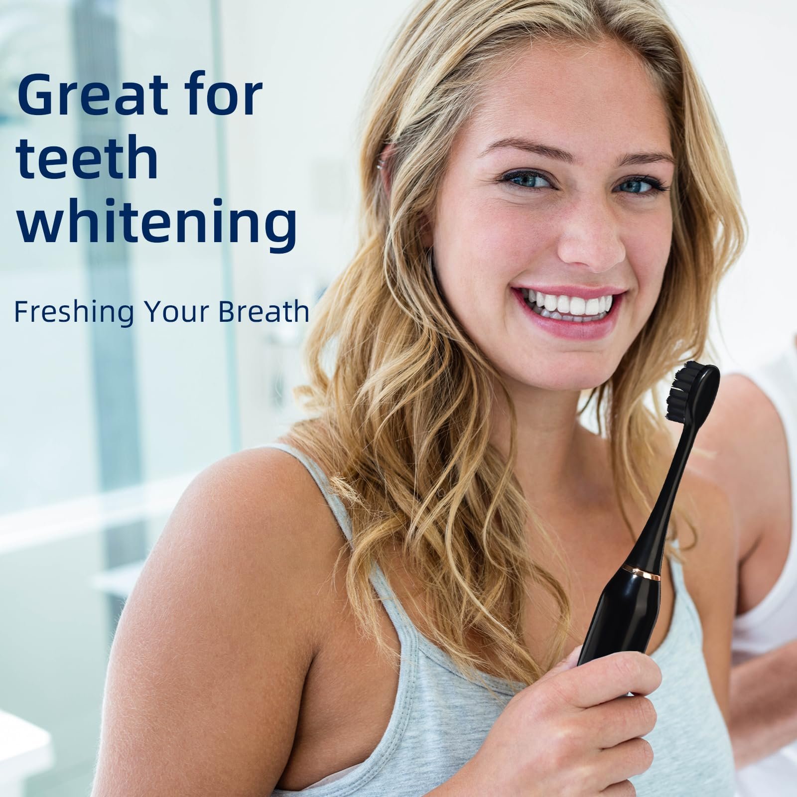 Електрична звукова зубна щітка Y-Kelin Dupont, таймер на 2 хвилини, 5 режимів чищення з функцією відбілювання Чорна, фото №8