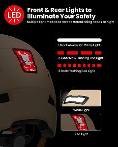 Шолом велосипедний ILM з візором та LED підсвічуванням E3-10L synthetic.ua - Фото 1