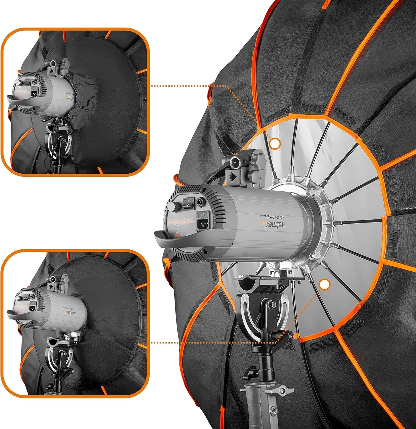 Софтбокс Walimex pro 16 Angle / 180 см / Черный, фото №4
