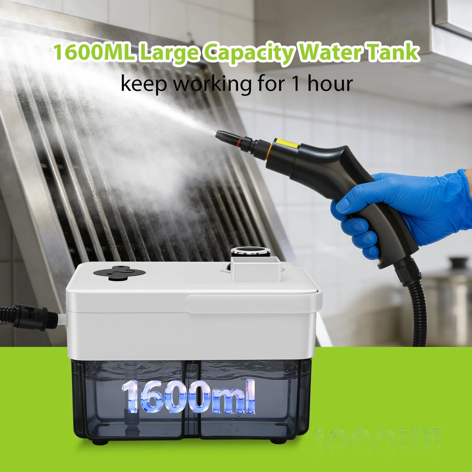 Ручний пароочисник 1950 Вт 3 бар 1600 мл, фото №6