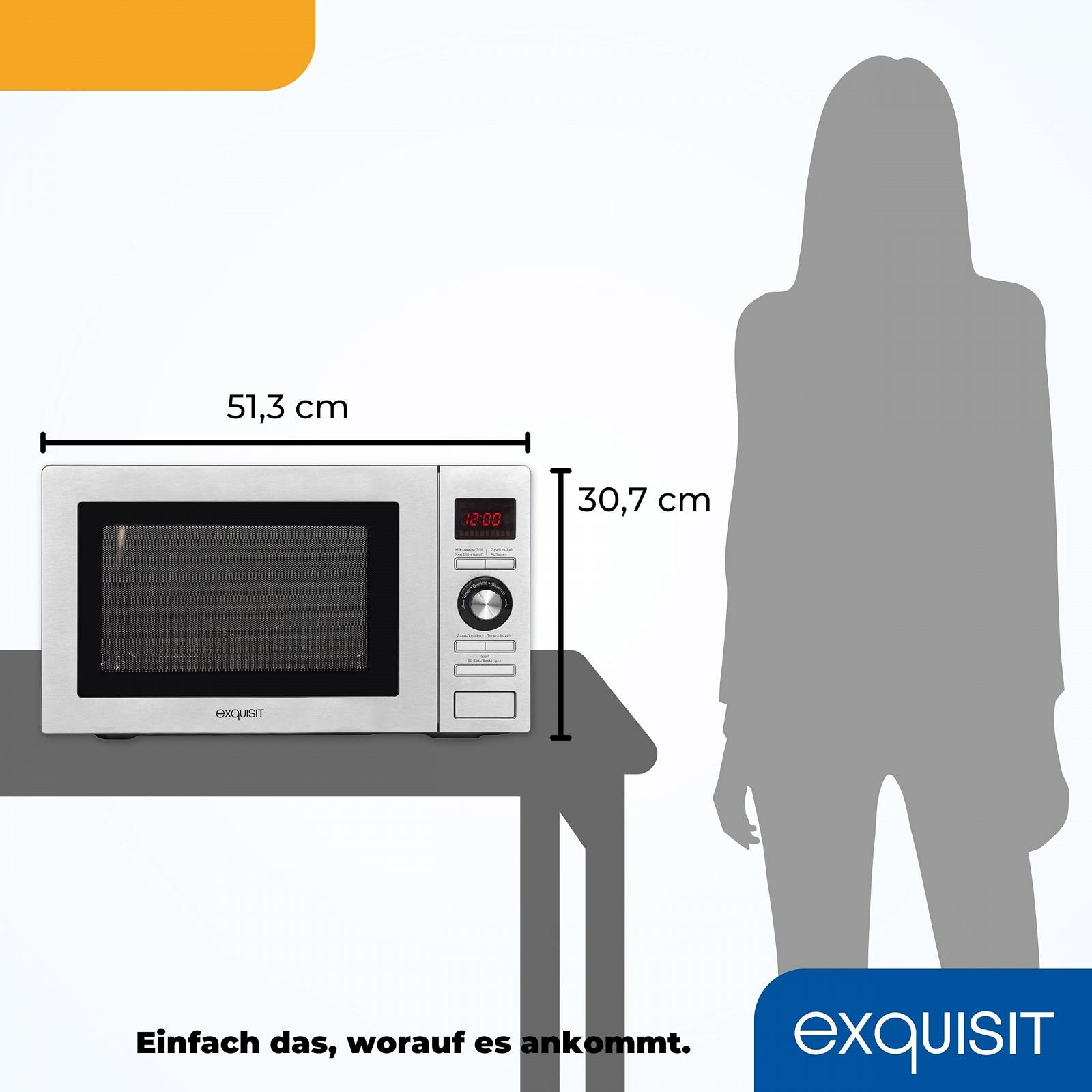 Микроволновая печь с грилем и конвекцией Exquisit MW 59025 H-3 25 л поворотный стол 31,5 см таймер 5 уровней мощности 2500 Вт, фото №2 Микроволновая печь с грилем и конвекцией Exquisit MW 59025 H-3 25 л поворотный стол 31,5 см таймер 5 уровней мощности 2500 Вт, фото №2