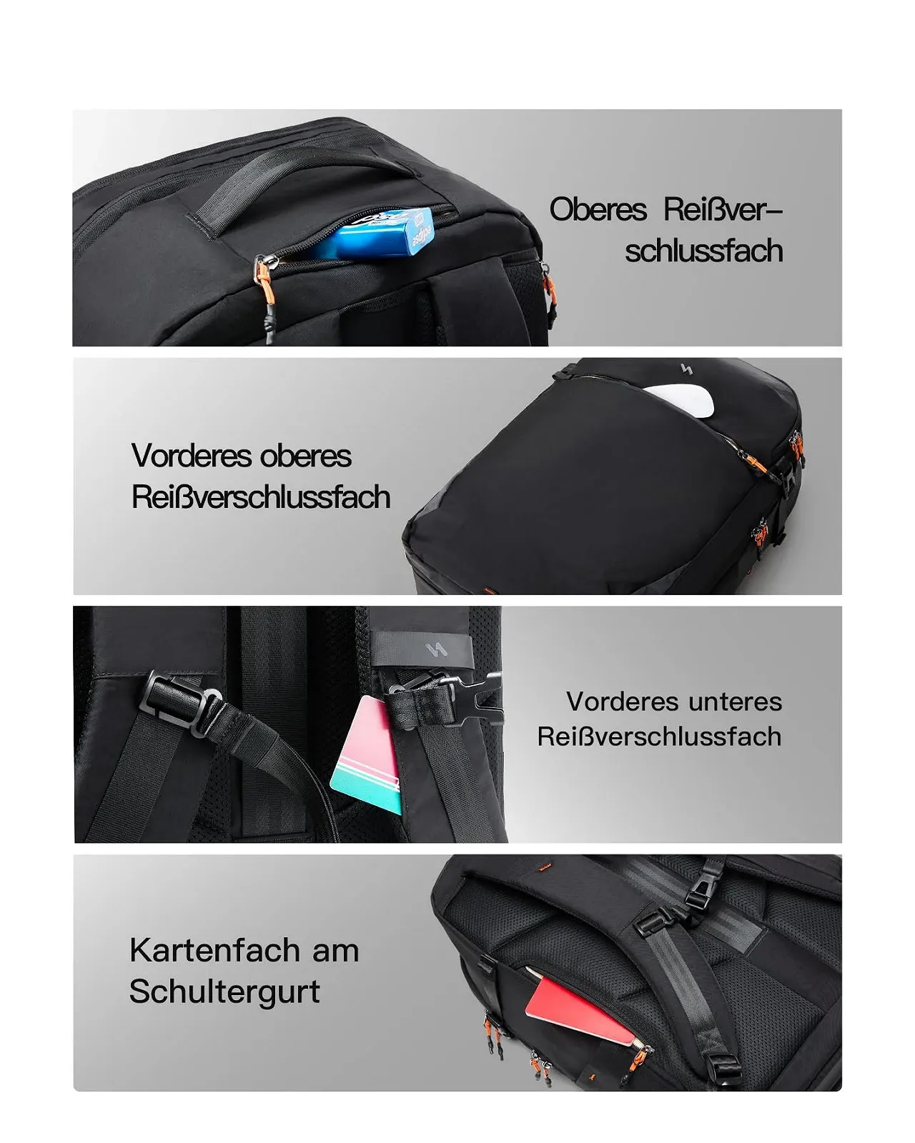 Рюкзак для ноутбука Inateck Lightour—BPX33 15.6-16 дюймов дорожный 39L TSA, фото №2