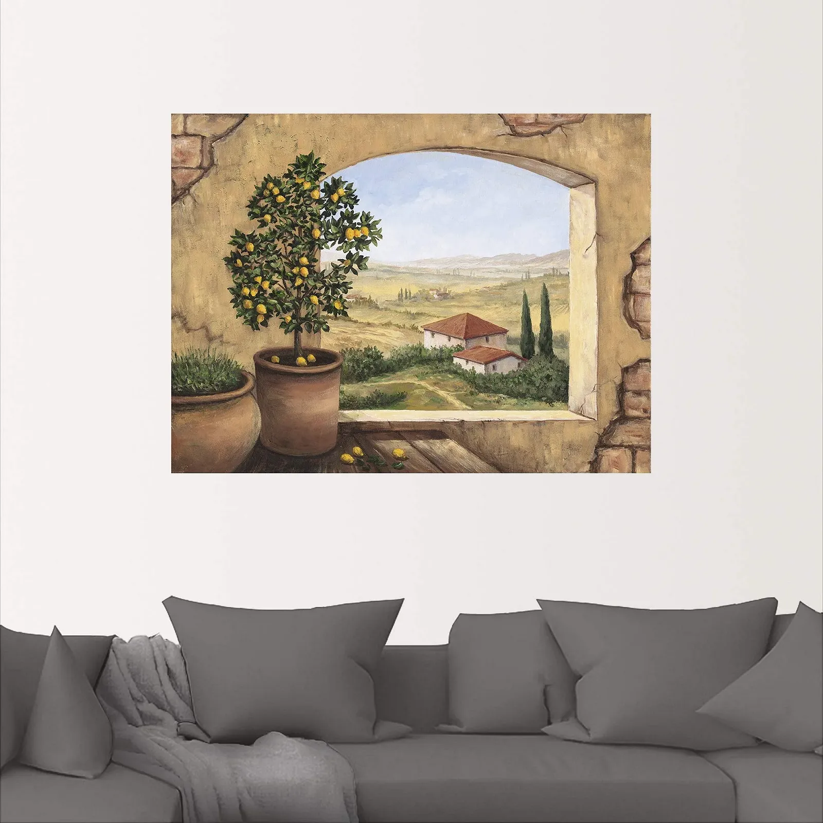 Наклейка на стіну Artland Andres Window in Tuscany Landscape самоклеюча, фото №5 Наклейка на стіну Artland Andres Window in Tuscany Landscape самоклеюча, фото №5