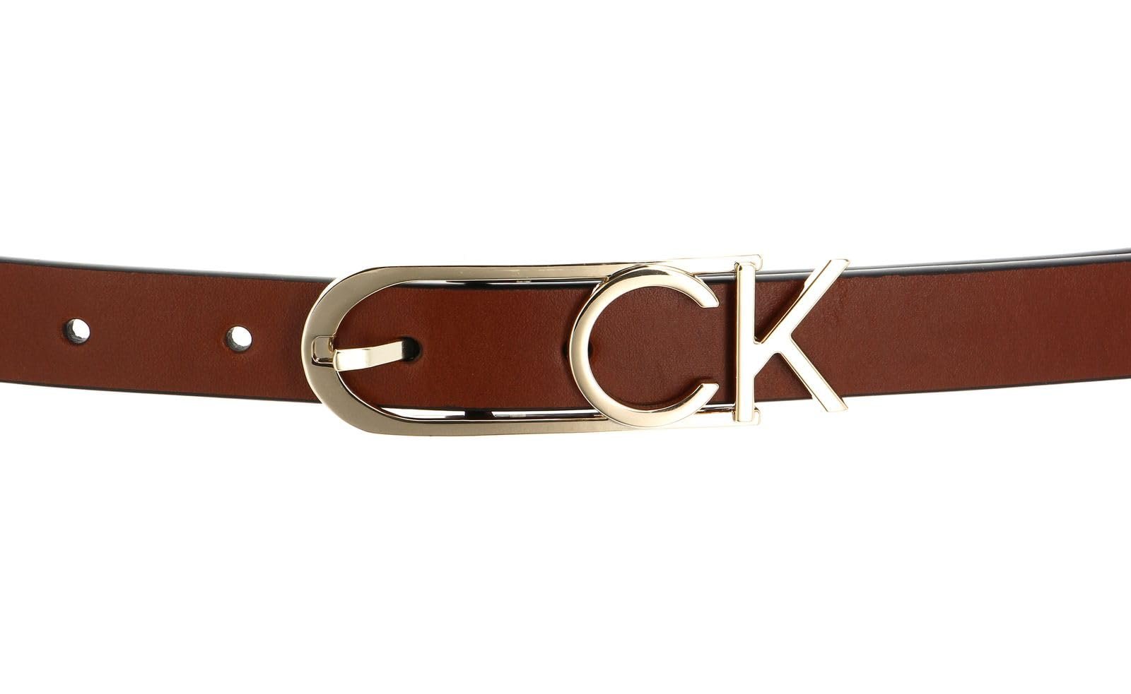 Ремень Calvin Klein Re-Lock Capital CK Logo 2 см W85 Коньяк, Коньяк, фото №2