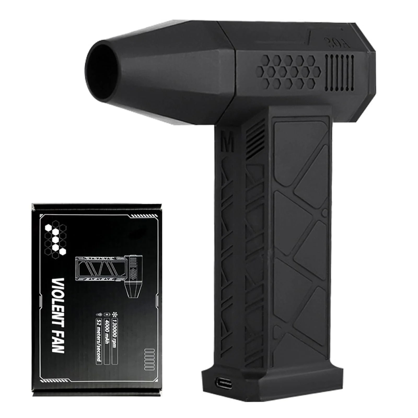 Електричний очищувач стисненим повітрям AC-27 3 швидкості 150 000 RPM Black, фото №1