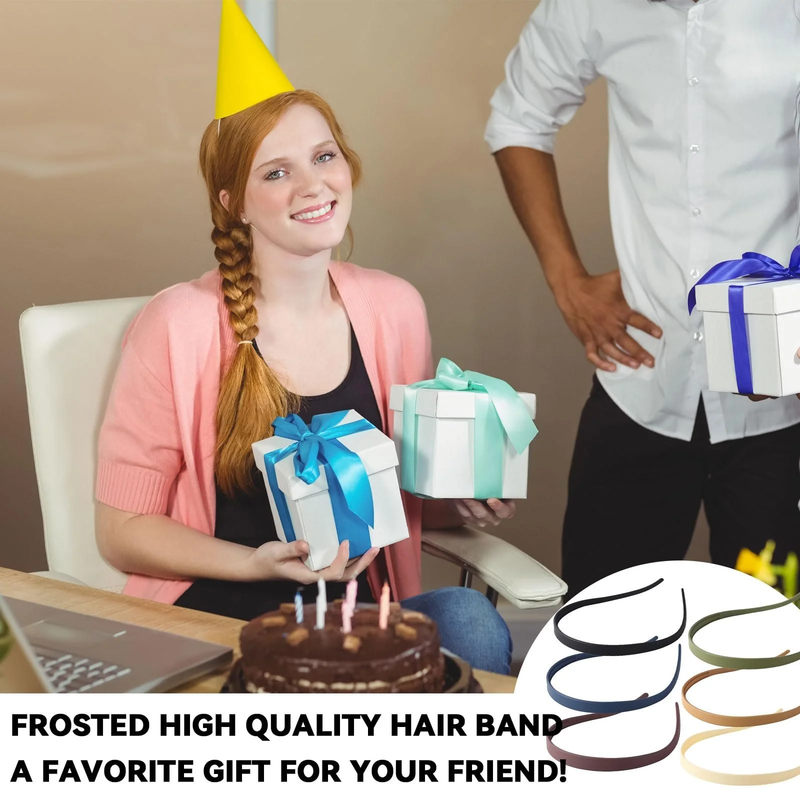 Тонкий обруч для волосся жіночий різних кольорів, 6 шт., фото №5