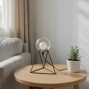 Настільна лампа Industrial металева скляна 2200K Warm White Iron Stand synthetic.ua - Фото 1