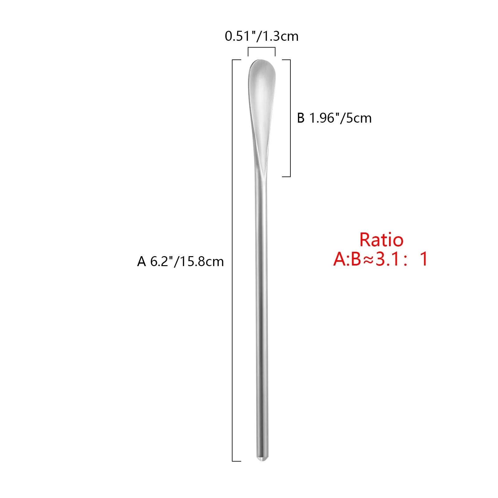 Ложка для змішування кави з нержавіючої сталі, багаторазова, для коктейлів, чаю з льодом 6,2 дюйма, 8 шт, фото №6 Ложка для змішування кави з нержавіючої сталі, багаторазова, для коктейлів, чаю з льодом 6,2 дюйма, 8 шт, фото №6