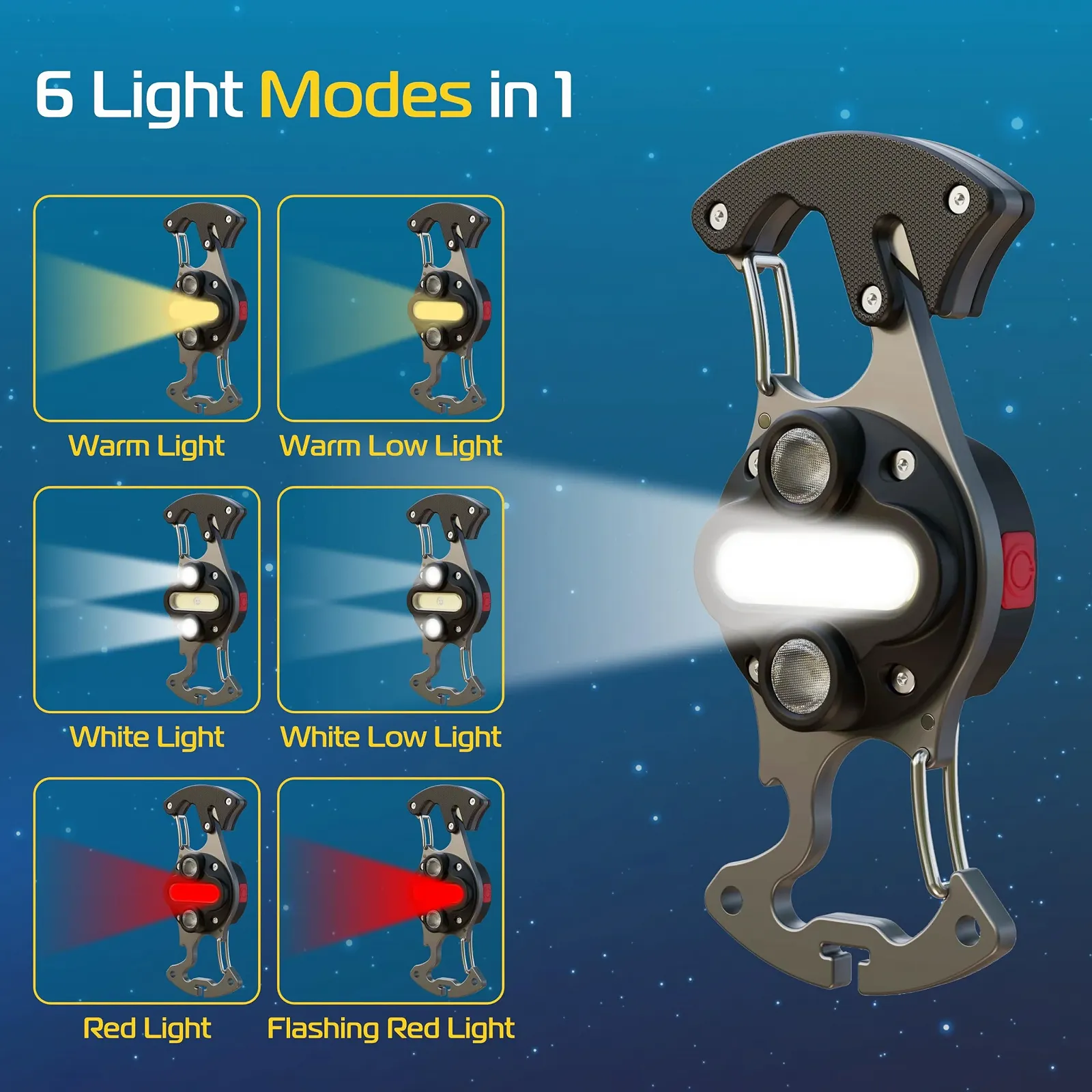 Міні LED робочий ліхтар RB564, 500 люмен, USB-C, 6 режимів освітлення та магнітна основа, фото №8