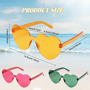 Окуляри Серцевидні Bliceon, 3 шт, Рожеві synthetic.ua - Фото 1